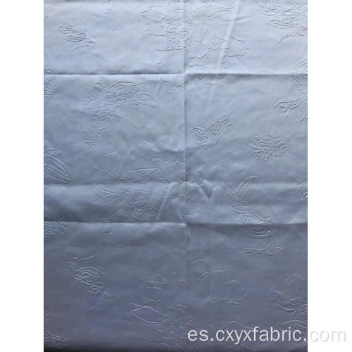 Tejido de poliéster blanco en relieve 3d para textiles para el hogar